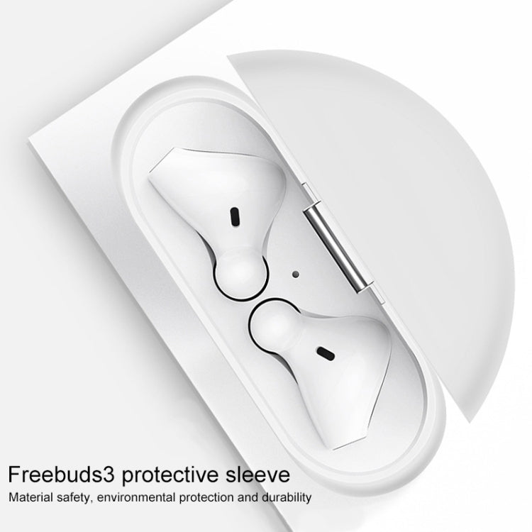 For Huawei FreeBuds 3 Silicone Wireless Bluetooth Earphone Protective Case Storage Box(Blue)