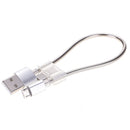 24cm 2A Micro USB + USB-C / Type-C to USB Flexible Data Charging Cable(Silver)