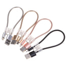 24cm 2A Micro USB + USB-C / Type-C to USB Flexible Data Charging Cable(Silver)
