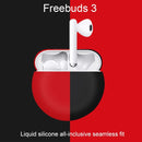 For Huawei FreeBuds 3 Split Style Liquid Silicone Wireless Earphone Protective Case Storage Box(Black)