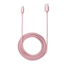 2m Woven Style Metal Head 84 Cores Micro USB to USB 2.0 Data / Charger Cable, For Samsung / Huawei / Xiaomi / Meizu / LG / HTC and Other Smartphones(Rose Gold)