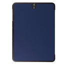 For Galaxy Tab S3 9.7 inch T820 / T825 Custer Texture Horizontal Flip Leather Case with 3-folding Holder(Dark Blue)