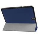 For Galaxy Tab S3 9.7 inch T820 / T825 Custer Texture Horizontal Flip Leather Case with 3-folding Holder(Dark Blue)