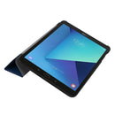 For Galaxy Tab S3 9.7 inch T820 / T825 Custer Texture Horizontal Flip Leather Case with 3-folding Holder(Dark Blue)