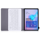 A860 For Samsung Galaxy Tab S6 10.5 inch T860 / T865 Detachable Bluetooth Keyboard Tablet Case with Pen Holder Elastic Strap (Rose Gold)