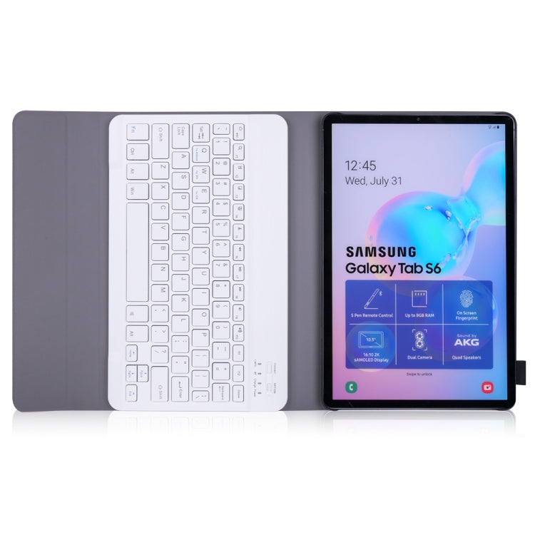 A860 For Samsung Galaxy Tab S6 10.5 inch T860 / T865 Detachable Bluetooth Keyboard Tablet Case with Pen Holder Elastic Strap (Rose Gold)