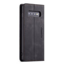 CaseMe-013 Multifunctional Retro Frosted Horizontal Flip Leather Case for Galaxy S10, with Card Slot & Holder & Wallet (Black)
