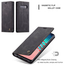CaseMe-013 Multifunctional Retro Frosted Horizontal Flip Leather Case for Galaxy S10, with Card Slot & Holder & Wallet (Black)