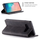 CaseMe-013 Multifunctional Retro Frosted Horizontal Flip Leather Case for Galaxy S10, with Card Slot & Holder & Wallet (Black)