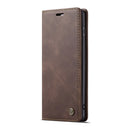 CaseMe-013 Multifunctional Retro Frosted Horizontal Flip Leather Case for Galaxy S10, with Card Slot & Holder & Wallet (Coffee)
