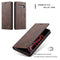 CaseMe-013 Multifunctional Retro Frosted Horizontal Flip Leather Case for Galaxy S10 Plus, with Card Slot & Holder & Wallet (Coffee)
