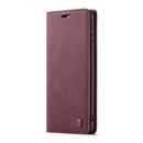 CaseMe-013 Multifunctional Retro Frosted Horizontal Flip Leather Case for Galaxy S10 Plus, with Card Slot & Holder & Wallet (Wine Red)