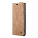 CaseMe-013 Multifunctional Retro Frosted Horizontal Flip Leather Case for Galaxy S10 Plus, with Card Slot & Holder & Wallet (Brown)
