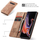 CaseMe-013 Multifunctional Retro Frosted Horizontal Flip Leather Case for Galaxy S10 Plus, with Card Slot & Holder & Wallet (Brown)