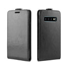 Business Style Vertical Flip TPU Leather Case for Galaxy S10, with Card Slot (Black)