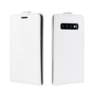 Business Style Vertical Flip TPU Leather Case for Galaxy S10, with Card Slot (White)