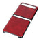 For Galaxy Z Flip Two-color Cow Leather Texture Folding Protective Case(Red)