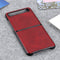 For Galaxy Z Flip Two-color Cow Leather Texture Folding Protective Case(Red)
