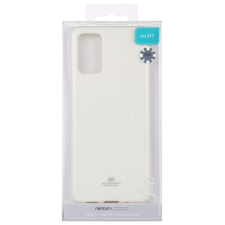 GOOSPERY JELLY Full Coverage Soft Case For Galaxy S20+(White)