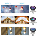 APEXEL APL-DG6V2 6 in 1 Universal External 2X Telephone+210 Degrees Fisheye+15X Macro+120 degree Wide-angle+CPL+Star Filter Lens