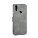 DG.MING Retro Oil Side Horizontal Flip Case for Galaxy A20/A30/M10S, with Holder & Card Slots & Wallet(Grey)