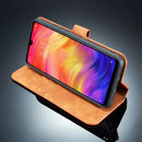 DG.MING Retro Oil Side Horizontal Flip Case for Galaxy A20/A30/M10S, with Holder & Card Slots & Wallet(Grey)