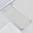 Ultra-thin Transparent Plating PC Protestive Back Case for Galaxy S10 (Silver)