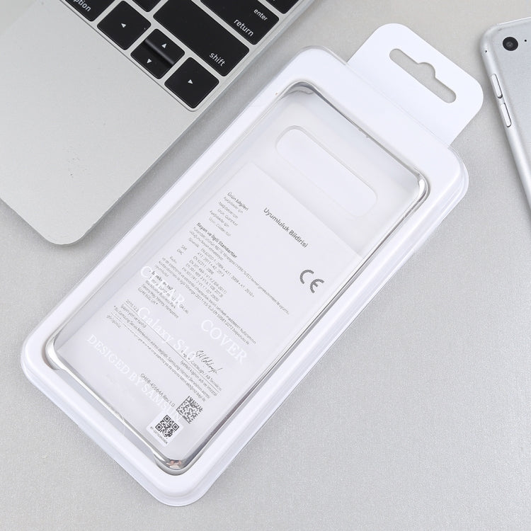 Ultra-thin Transparent Plating PC Protestive Back Case for Galaxy S10 (Silver)