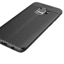 For Galaxy S9 Litchi Texture Soft TPU Anti-skip Protective Cover Back Case(Black)