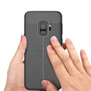 For Galaxy S9 Litchi Texture Soft TPU Anti-skip Protective Cover Back Case(Black)