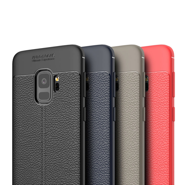 For Galaxy S9 Litchi Texture Soft TPU Anti-skip Protective Cover Back Case(Black)