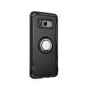 For Galaxy S8 + / G9550 Phone Ring Armor TPU + PC Magnetic suction 360 Degrees Rotation Magnetic Phone Ring Stent Combination Case(Black)