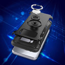 For Galaxy S8 + / G9550 Phone Ring Armor TPU + PC Magnetic suction 360 Degrees Rotation Magnetic Phone Ring Stent Combination Case(Black)