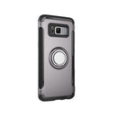 For Galaxy S8 + / G9550 Phone Ring Armor TPU + PC Magnetic suction 360 Degrees Rotation Magnetic Phone Ring Stent Combination Case(Grey)