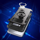 For Galaxy S8 + / G9550 Phone Ring Armor TPU + PC Magnetic suction 360 Degrees Rotation Magnetic Phone Ring Stent Combination Case(Grey)