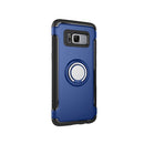 For Galaxy S8 + / G9550 Phone Ring Armor TPU + PC Magnetic suction 360 Degrees Rotation Magnetic Phone Ring Stent Combination Case(Blue)