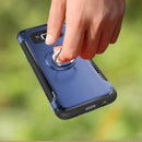 For Galaxy S8 + / G9550 Phone Ring Armor TPU + PC Magnetic suction 360 Degrees Rotation Magnetic Phone Ring Stent Combination Case(Blue)