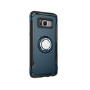 For Galaxy S8 + / G9550 Phone Ring Armor TPU + PC Magnetic suction 360 Degrees Rotation Magnetic Phone Ring Stent Combination Case(Navy Blue)