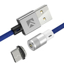 FLOVEME 1m 2A Output 360 Degrees Casual USB to USB-C / Type-C Magnetic Charging Cable, Built-in Blue LED Indicator, for Samsung Galaxy S8 & S8 + / LG G6 / Huawei P10 & P10 Plus / Oneplus 5 and other Smartphones (Blue)