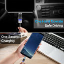 FLOVEME 1m 2A Output 360 Degrees Casual USB to USB-C / Type-C Magnetic Charging Cable, Built-in Blue LED Indicator, for Samsung Galaxy S8 & S8 + / LG G6 / Huawei P10 & P10 Plus / Oneplus 5 and other Smartphones (Blue)