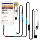 2 in 1 3.5mm Male to Double 3.5mm Female TPE High-elastic Audio Cable Splitter, Cable Length: 32cm(Blue)