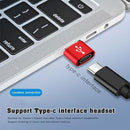 4 PCS USB-C / Type-C Female to USB 3.0 Male Aluminum Alloy Adapter, Support Charging & Transmission Data(Red)