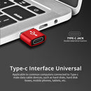 4 PCS USB-C / Type-C Female to USB 3.0 Male Aluminum Alloy Adapter, Support Charging & Transmission Data(Red)