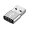4 PCS USB-C / Type-C Female to USB 3.0 Male Aluminum Alloy Adapter, Support Charging & Transmission Data(Silver)