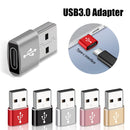 4 PCS USB-C / Type-C Female to USB 3.0 Male Aluminum Alloy Adapter, Support Charging & Transmission Data(Silver)