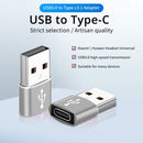 4 PCS USB-C / Type-C Female to USB 3.0 Male Aluminum Alloy Adapter, Support Charging & Transmission Data(Silver)