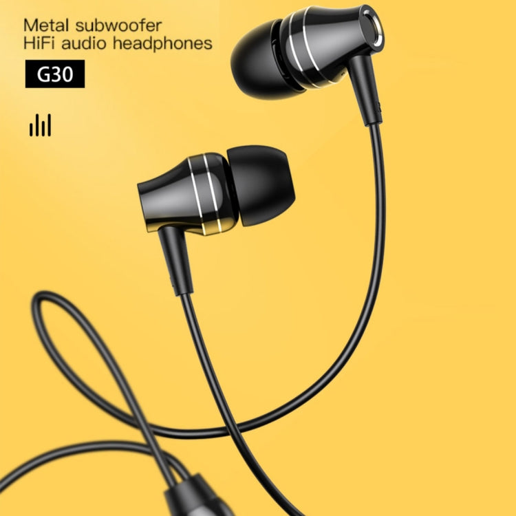 Galante G30 HIFI Sound Quality Metal Tone Tuning In-Ear Wired Earphone (Black)
