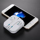 White Wire Body 3.5mm In-Ear Earphone with Line Control & Mic(Blue)
