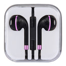 Black Wire Body 3.5mm In-Ear Earphone with Line Control & Mic for iPhone, Galaxy, Huawei, Xiaomi, LG, HTC and Other Smart Phones(Purple)