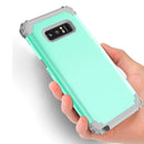 For Galaxy Note 8 Silicone + PC Dropproof Combination Protective Case(Mint Green)